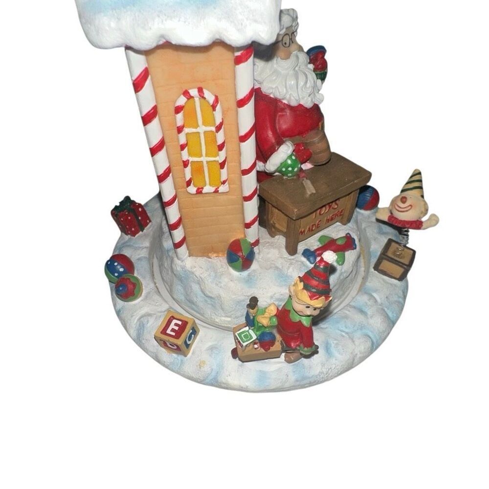 Santa’s workshop ceramic rotating musical decoration by Home Interiors